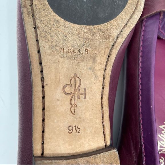 Cole Haan NikeAir Penny Loafers Women’s Size 9.5B Shoes Burgundy/PurpleSlip On - Picture 6 of 10